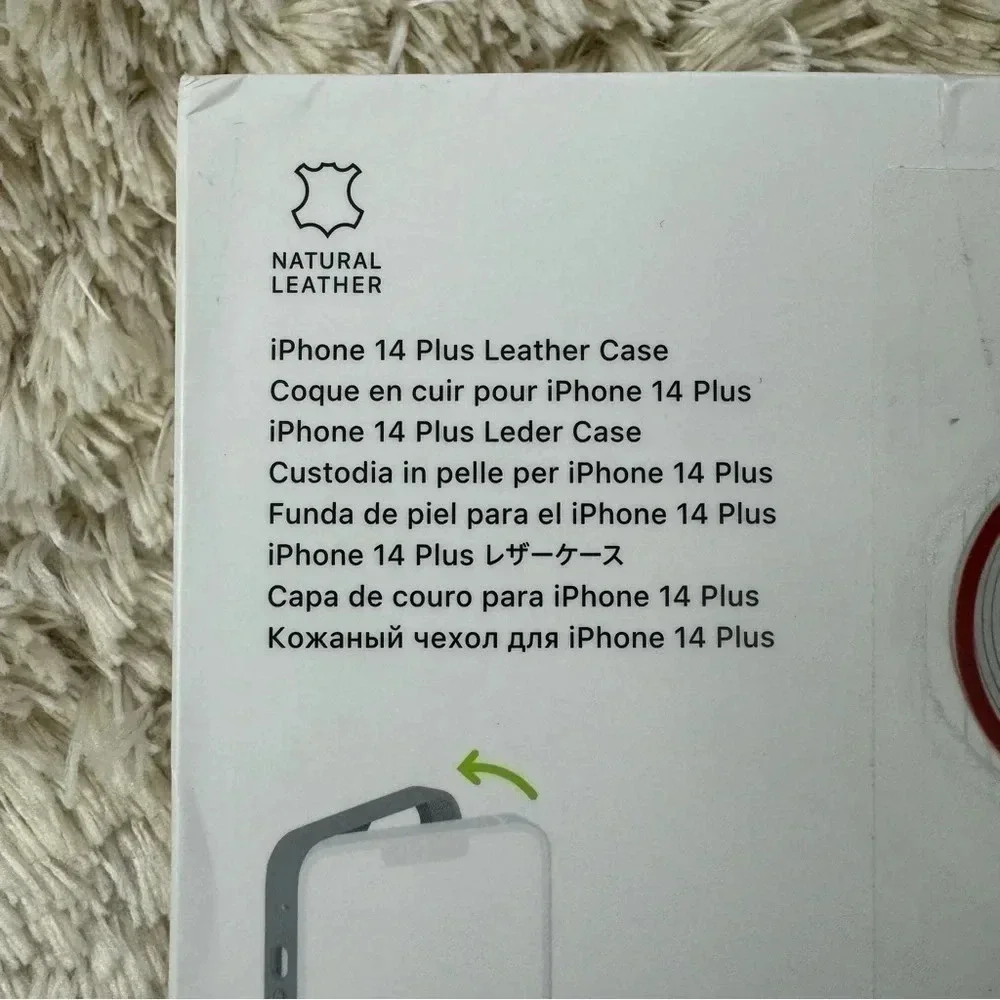 iPhone 14 Plus leather case Forest Green